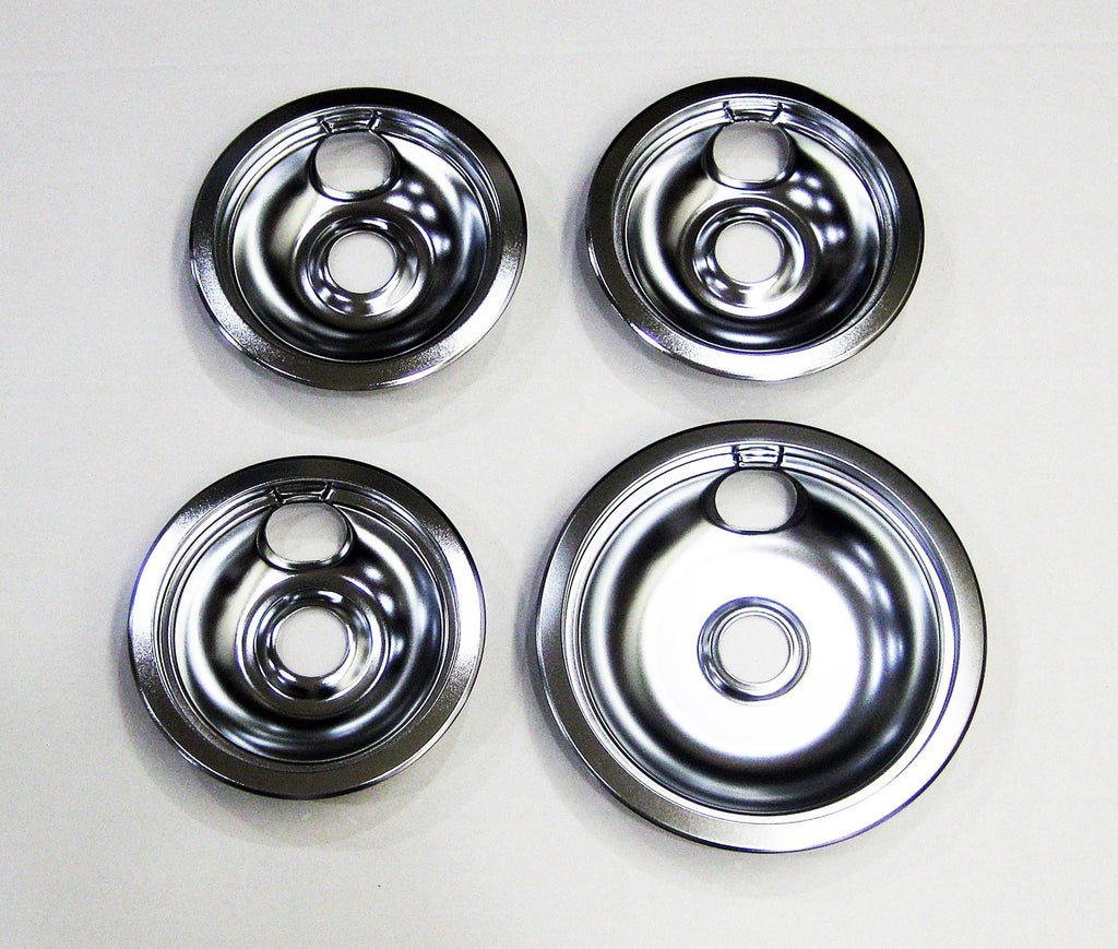 Range Burner Pan Bowl Set for Frigidaire 3 of 316048414 1 of 316048413 Chrome