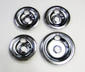Range Burner Pan Bowl Set for Frigidaire 3 of 316048414 1 of 316048413 Chrome