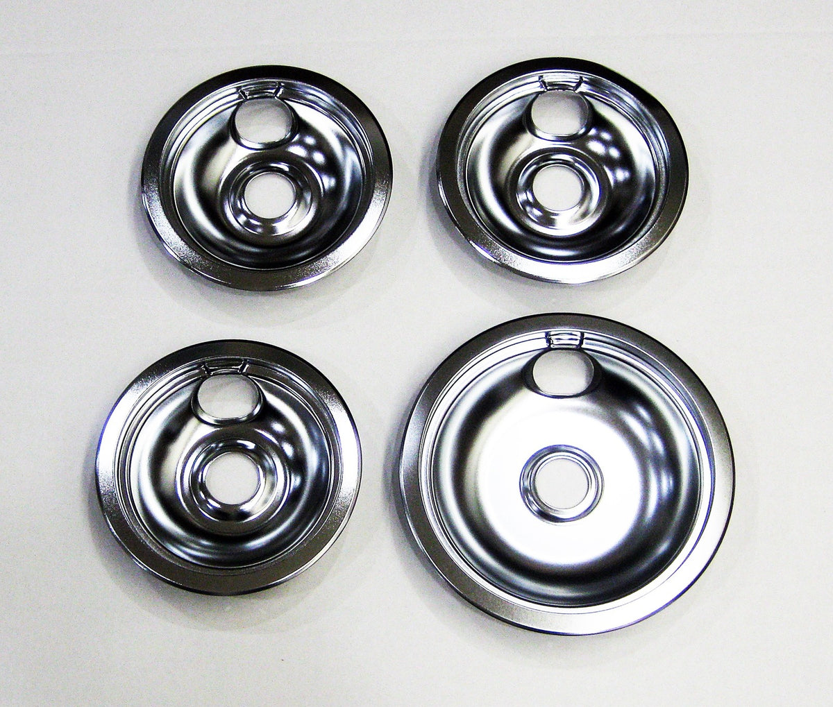 Range Burner Pan Bowl Set for Frigidaire 3 of 316048414 1 of 316048413 Chrome