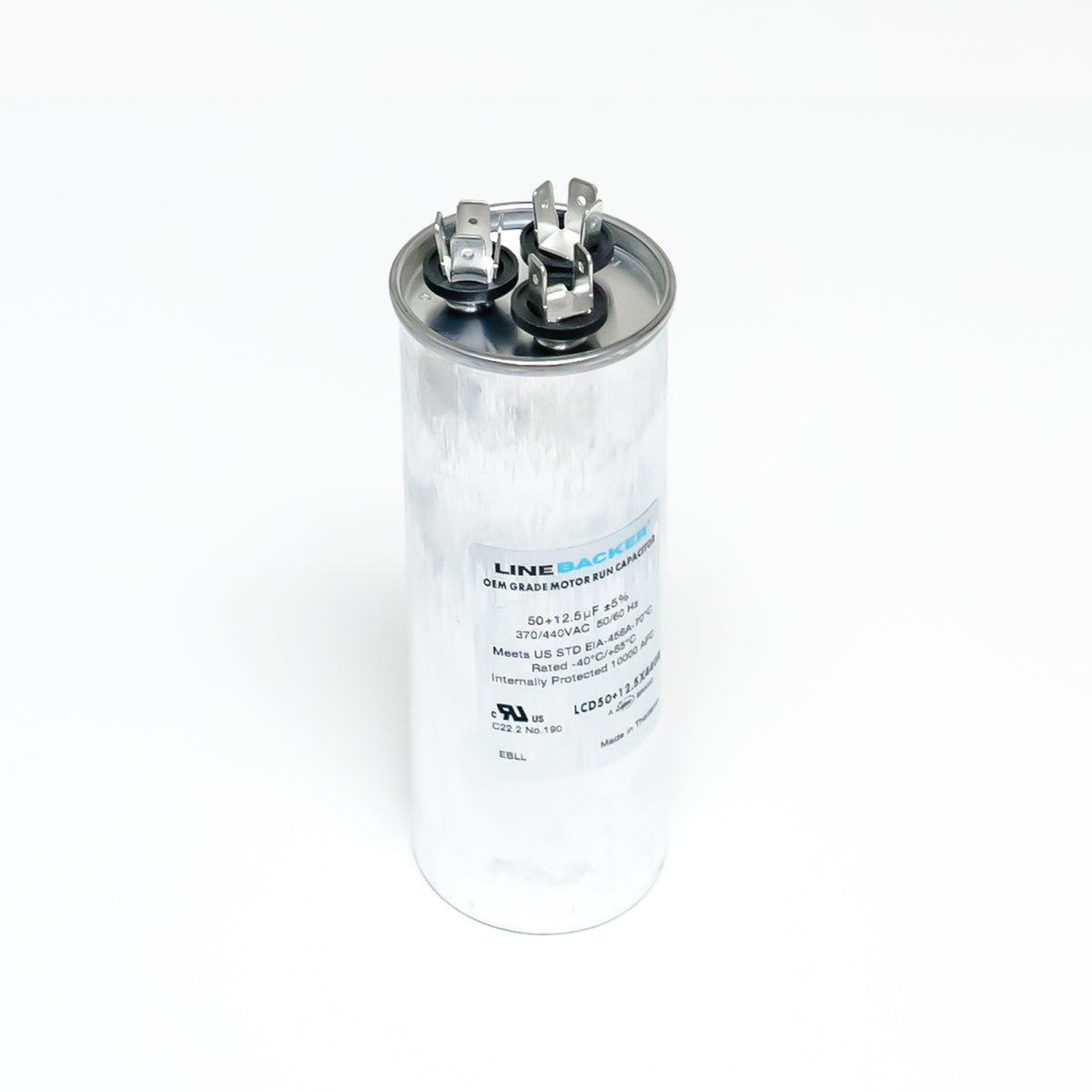 Supco Capacitor Round Dual Run 50 + 12.5 uf mfd 370/440 Volts for HVAC Motors