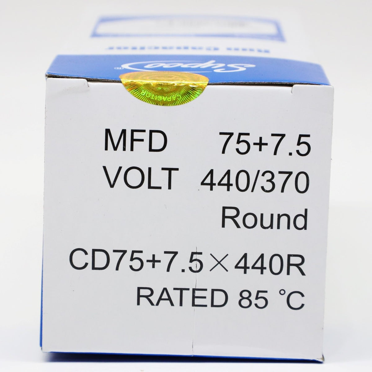 Supco CD75+7.5X440R HVAC Motor Round Dual Run Capacitor 75 + 7.5 MFD 440 Volts