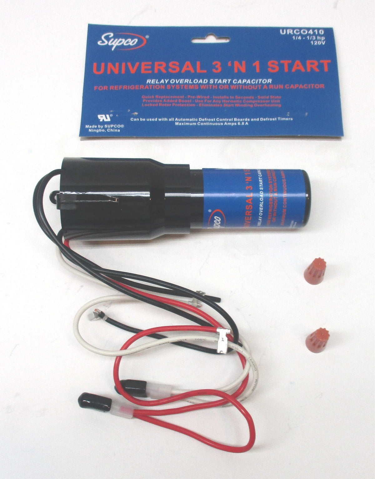 URC0410 10 Pack SUPCO Refrigerator Relay Overload Capacitor 1/4 1/3 HP 3 n' 1