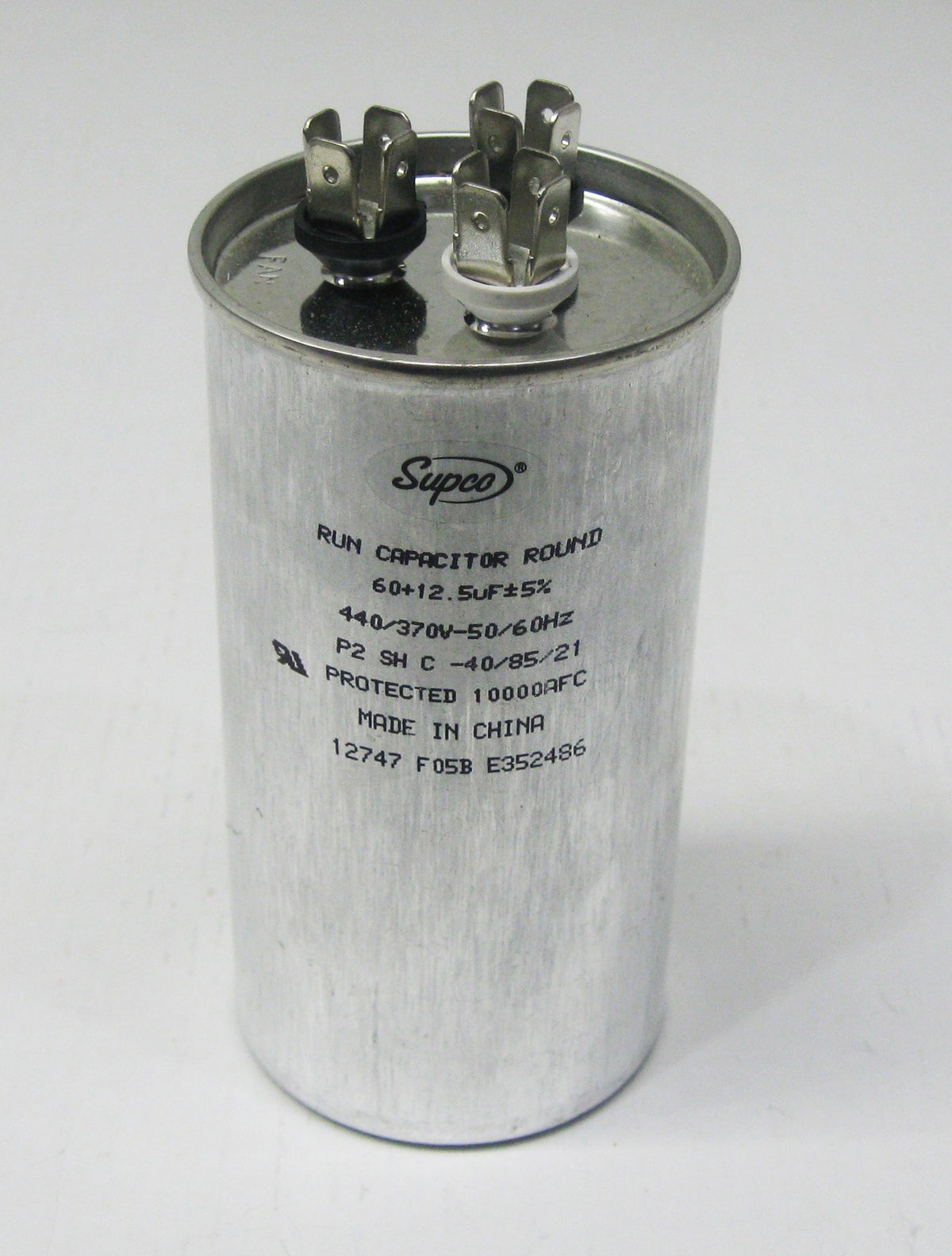 SUPCO CD60+12.5X440R HVAC Round Run Capacitor 60 + 12.5 MFD/UF 440 Volts