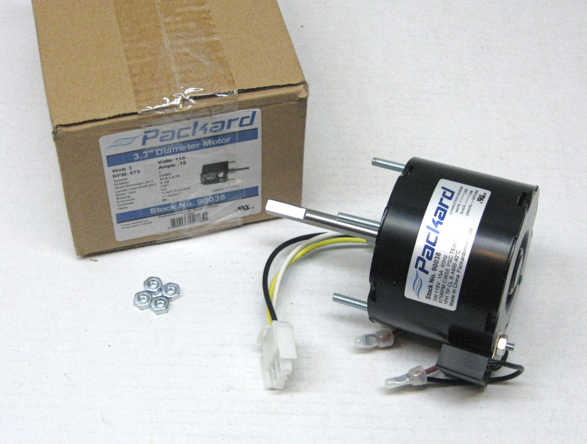 Packard 90038 Motor for Greenheck 315038, 3 Watt, 115/60 Volts, 675 RPM, CWSE