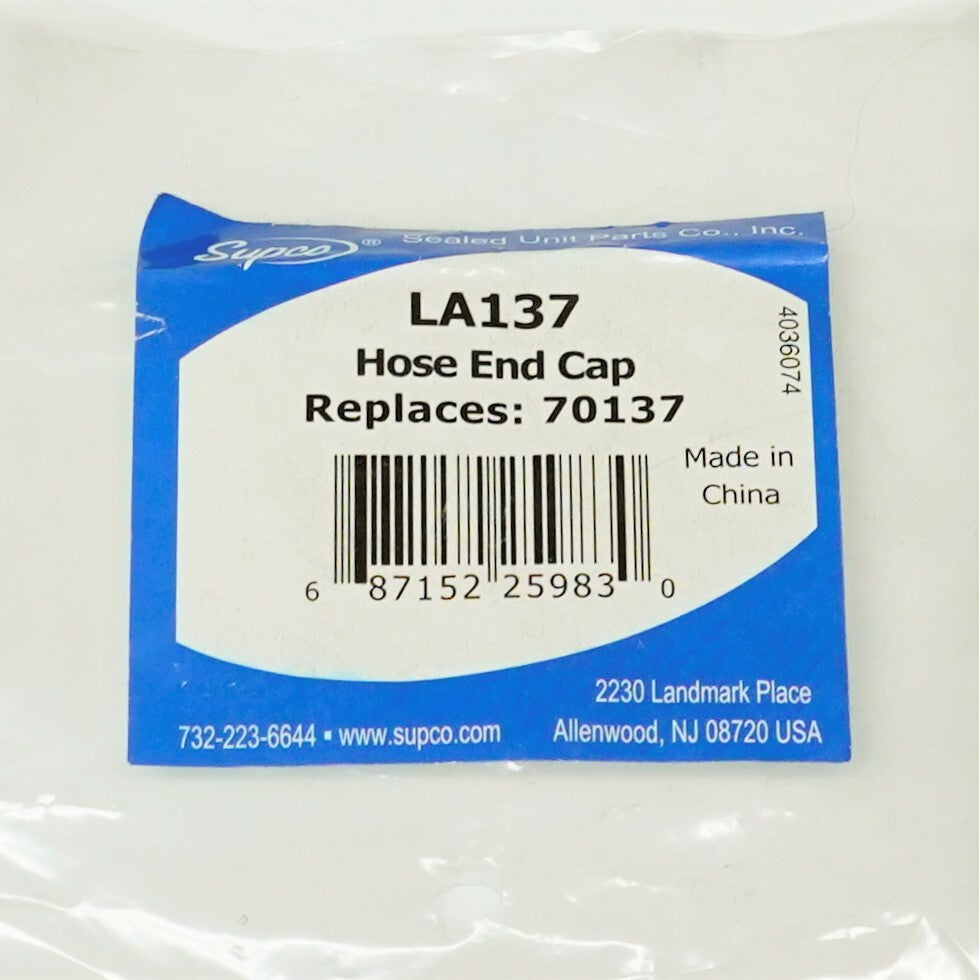 LA137 Supco 3/4 inch Garden Hose End Cap with Gasket