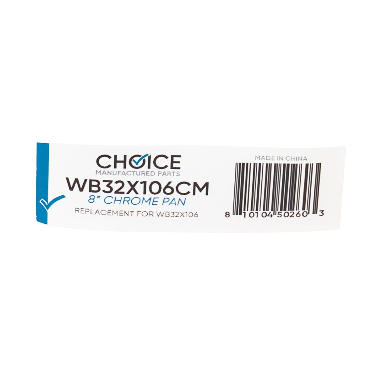 Choice Part WB32X106 8" Chrome Stove Drip Pan Bowl for GE Range