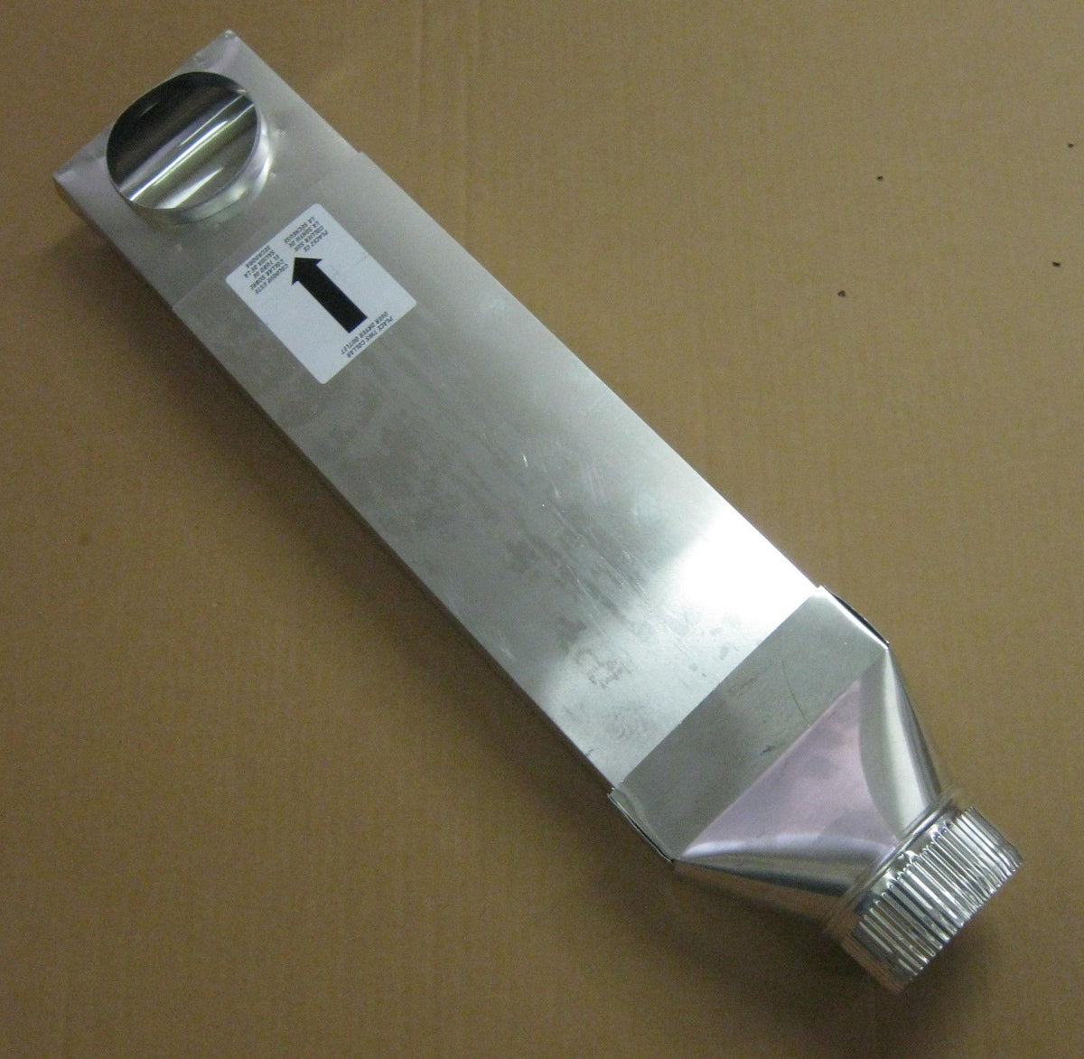 UD48S 4" Dryer Vent Space Saver Aluminun Venting Duct 90 Inlet Straight Outlet