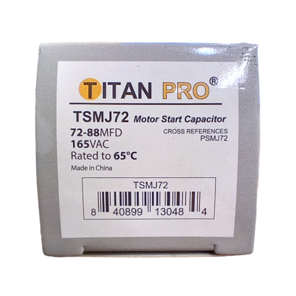 Titan Pro TSMJ72 Motor Start Capacitor 72-88 MFD UF / 165 VAC