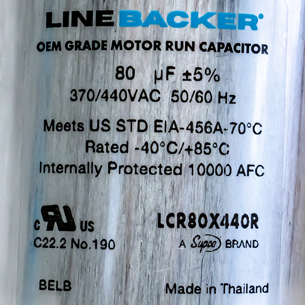 Supco Capacitor Round Run 80 uf mfd 370/440 Volts for HVAC Motors
