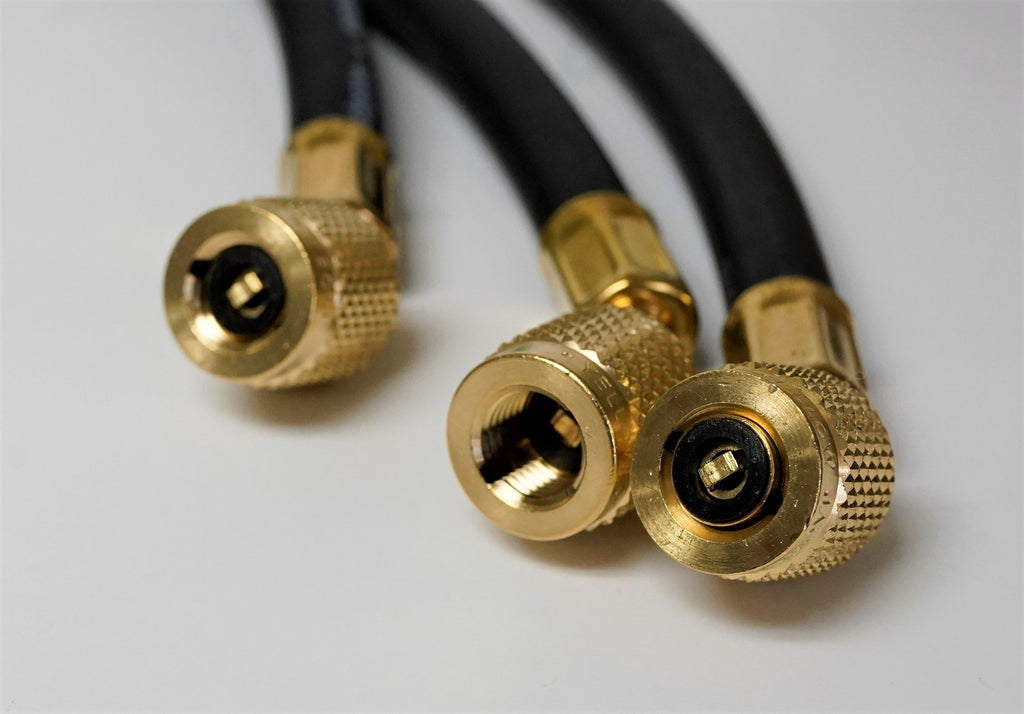 Yellow Jacket 42044 Heat Pump Charging Manifold with 60" Black Plus 1/4" Hoses,