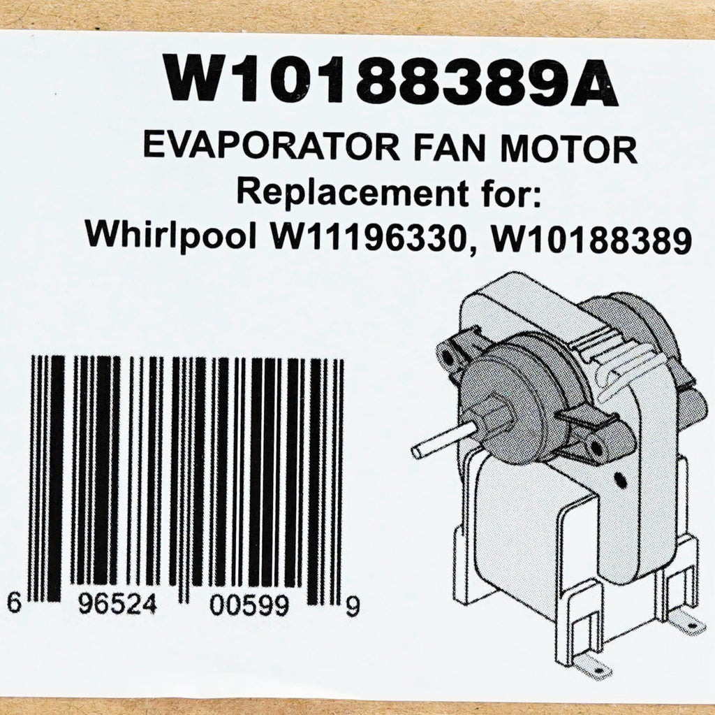 Evaporator Freezer Fan Motor for W10188389 Whirlpool Kenmore Refrigerator