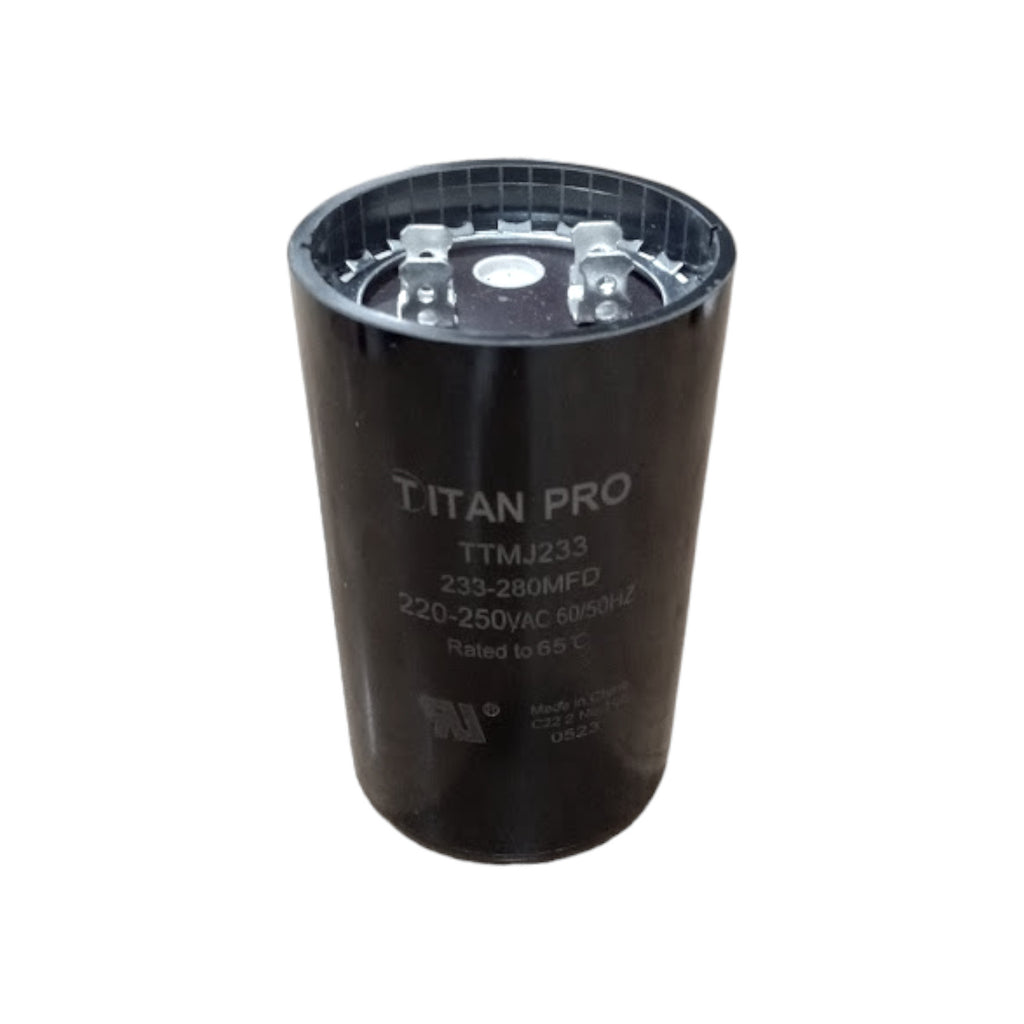 Titan Pro TTMJ233 Motor Start Capacitor 233-280 MFD UF / 220-250 VAC