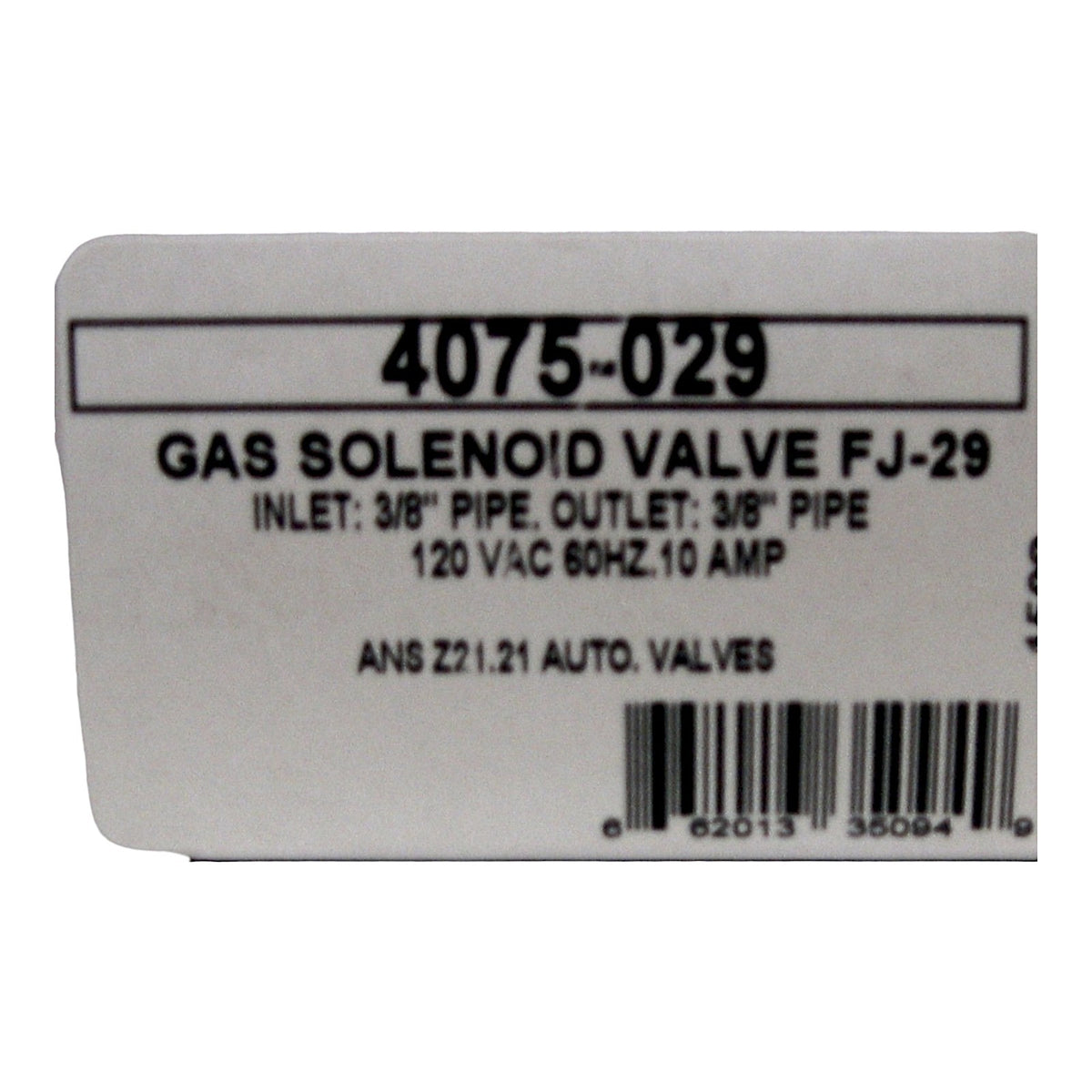 Robertshaw 4075-029 Fryer Griddle Gas Solenoid Valve for G02965-1 FJT 920608-11