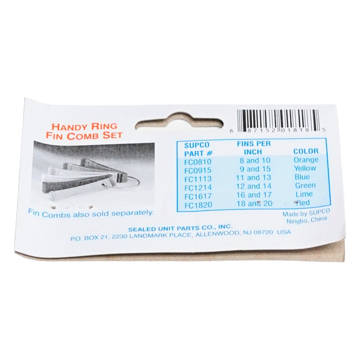 FCR6 SUPCO Air Conditioner Fin Comb Set Straighten Evaporator Condensor Coils