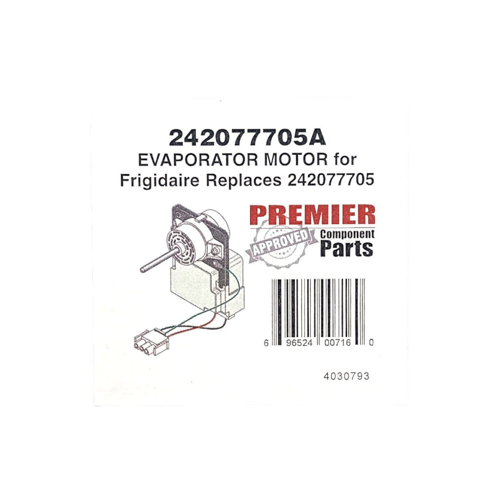 Premier Component 242077705 Refrigerator Evaporator Fan Motor for Frigidaire