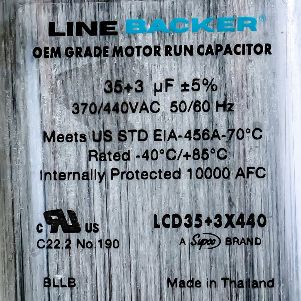 Supco Capacitor Oval Dual Run 35 + 3 uf mfd 370/440 Volts for HVAC Motors