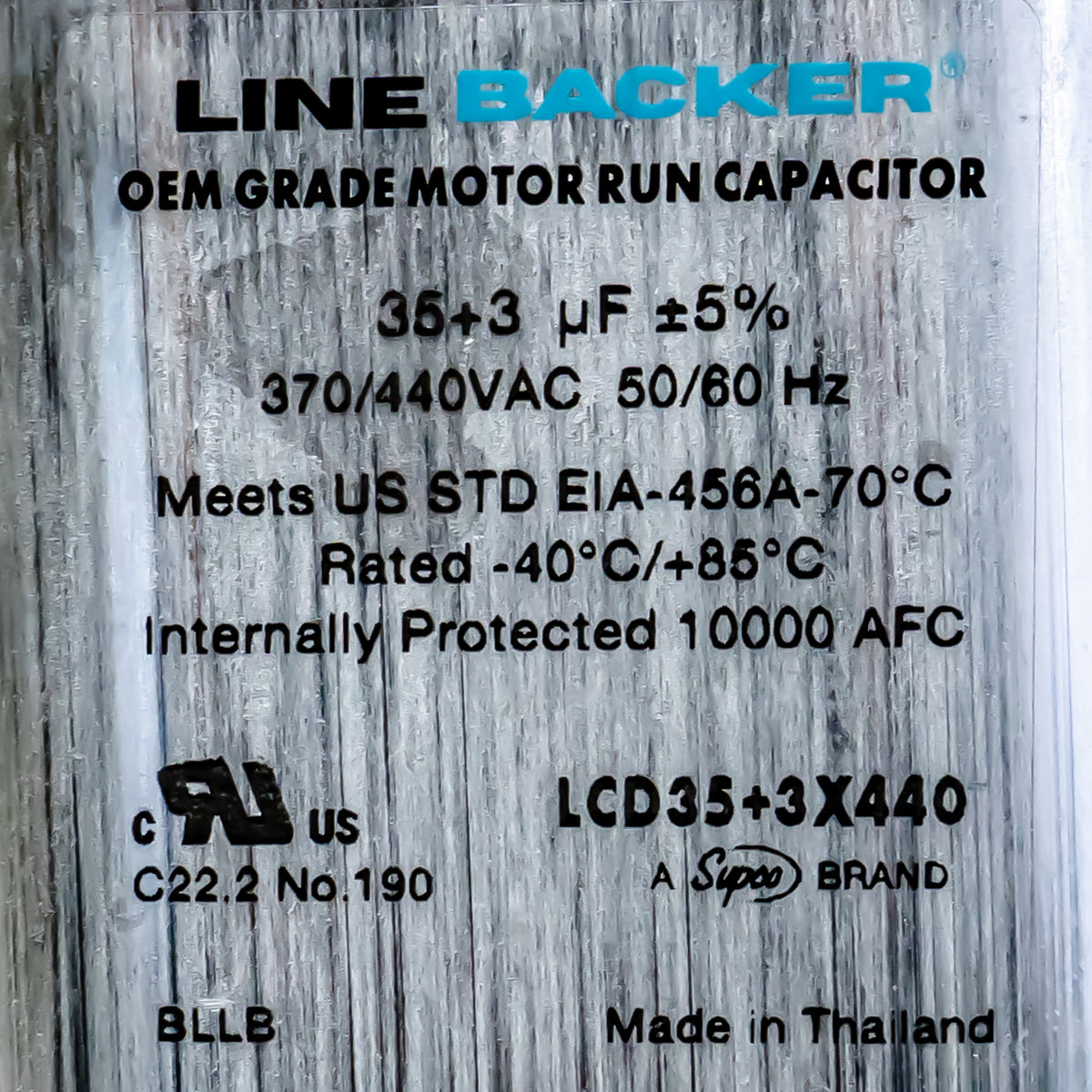 Supco Capacitor Oval Dual Run 35 + 3 uf mfd 370/440 Volts for HVAC Motors