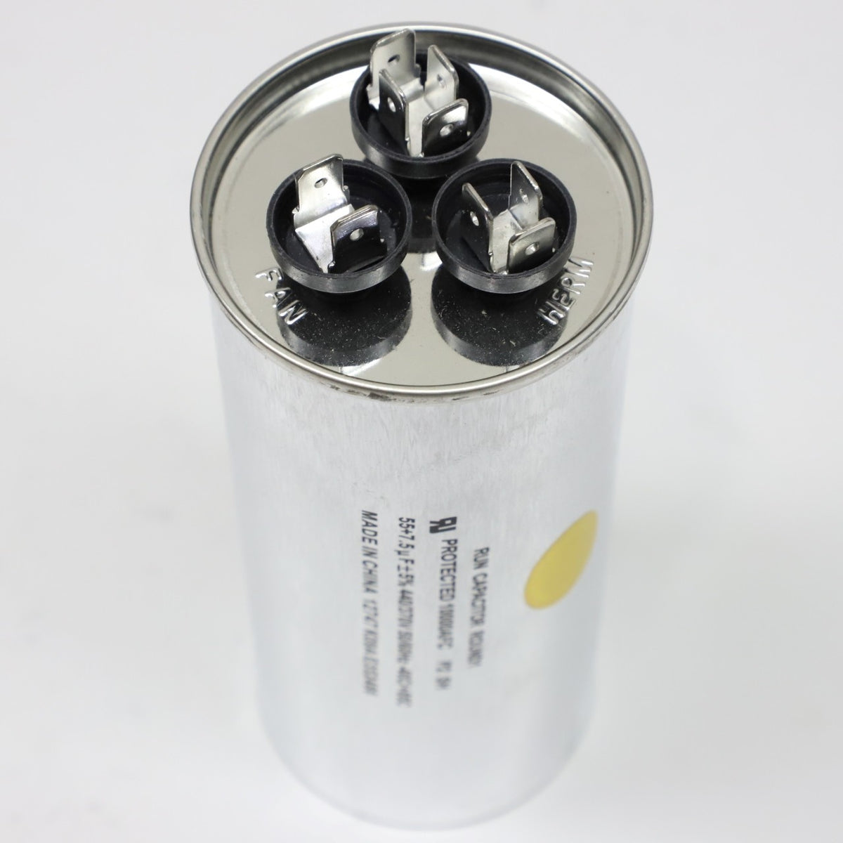 Supco CD55+7.5X440R HVAC Motor Round Dual Run Capacitor 55 + 7.5 MFD 440 Volts