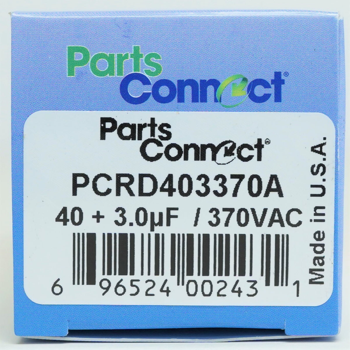USA Run Capacitor 40 + 3 mfd (uf) 370 Volt Dual Round American Made