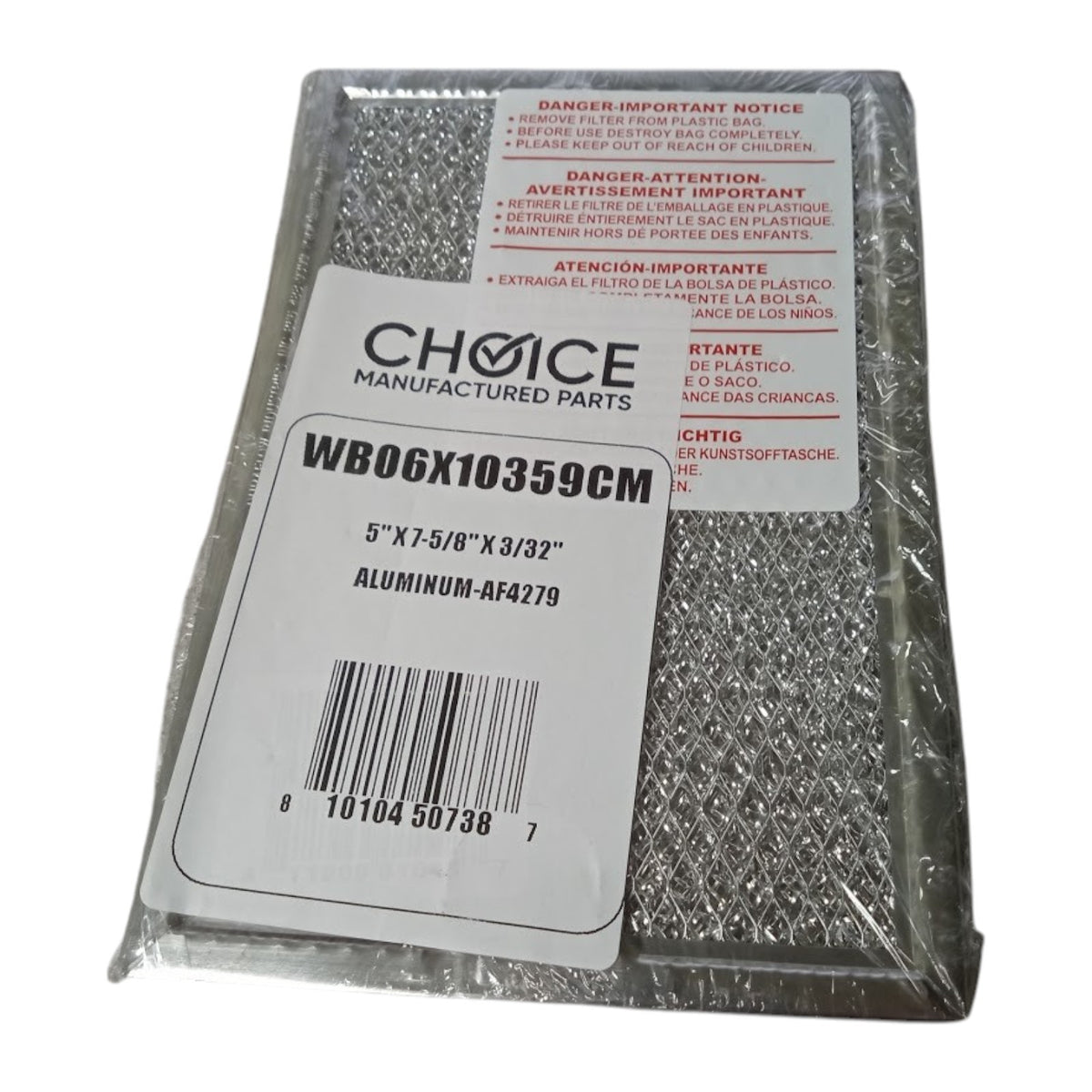 Choice Part WB06X10359 Aluminum Grease Range Vent Hood Filter for GE