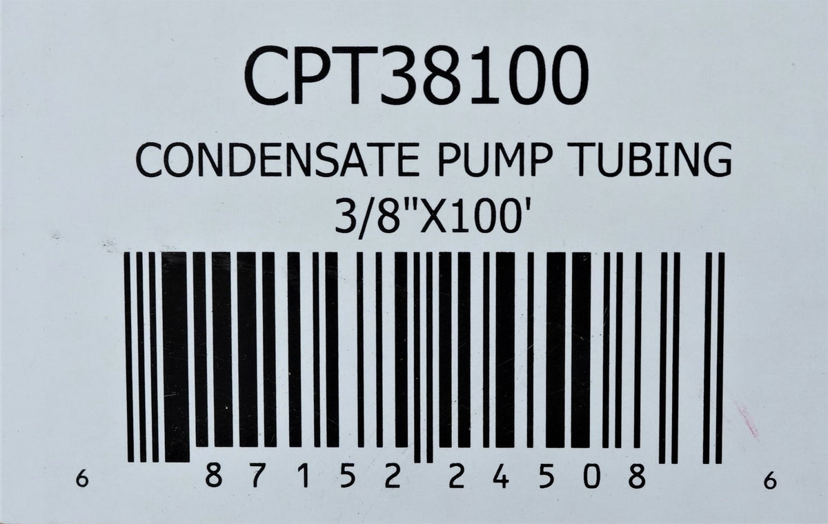 Condensate Pump Vinyl Drain Tubing 3/8 inch X 100 feet