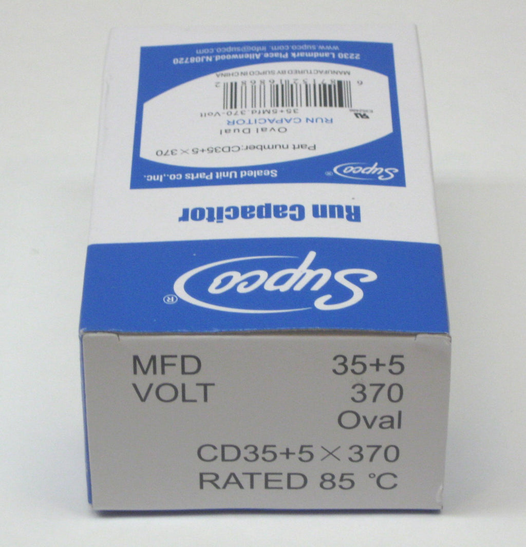 Air Conditioning HVAC Oval Dual Motor Run Capacitor 35 + 5 MFD 370 Volt