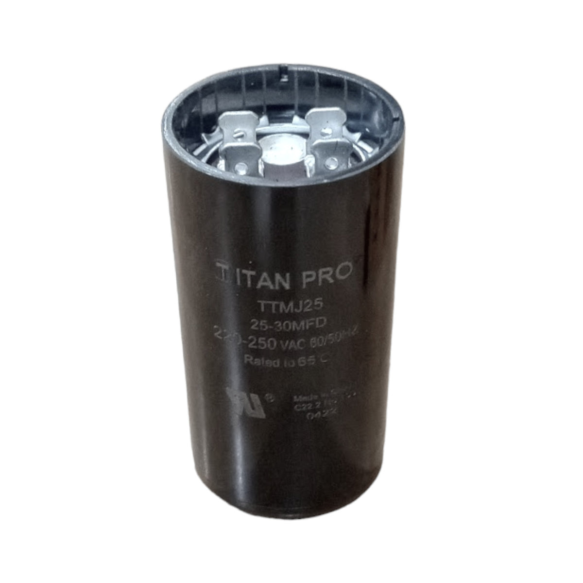 Titan Pro TTMJ25 Motor Start Capacitor 25-30 MFD UF / 220-250 VAC