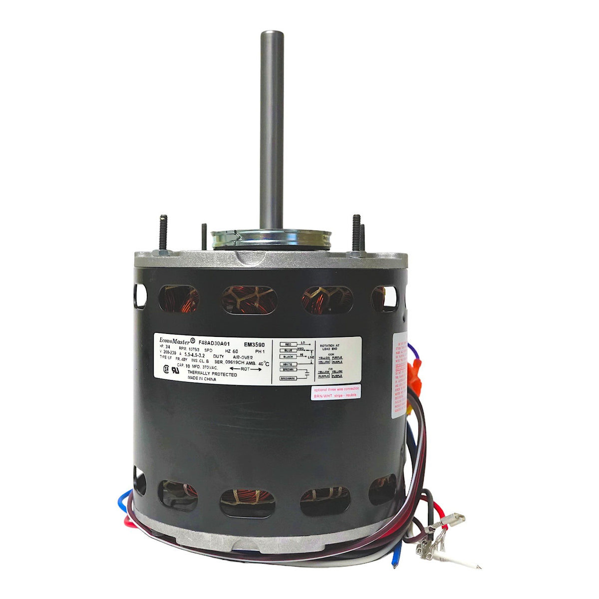 Air Handler Furnace HVAC Blower Motor 3590 3/4 HP 1075/3 RPM 230V 48 Frame