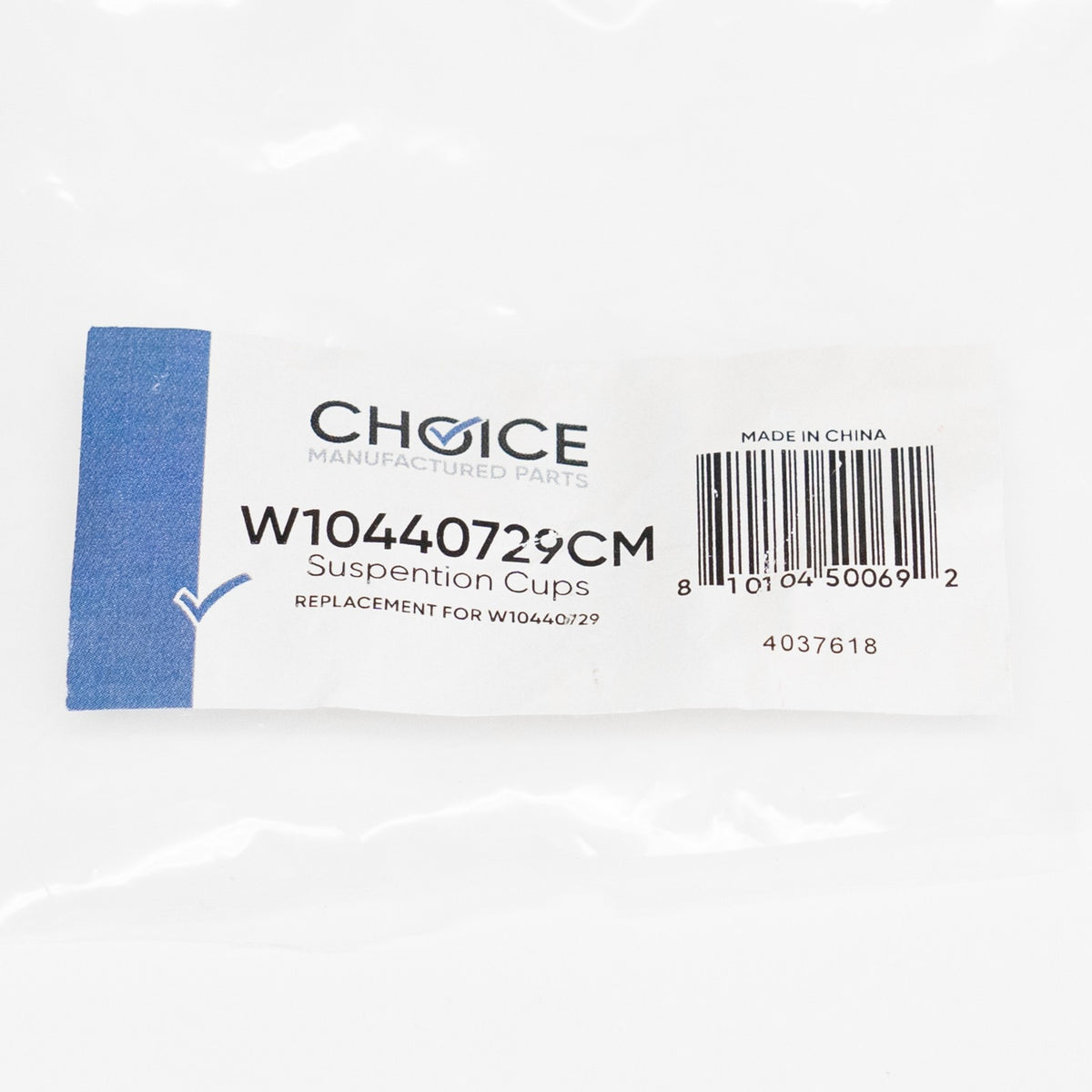 Choice Part W10440729 Suspension Rods Bearing Support Cups for Whirlpool Set / 4