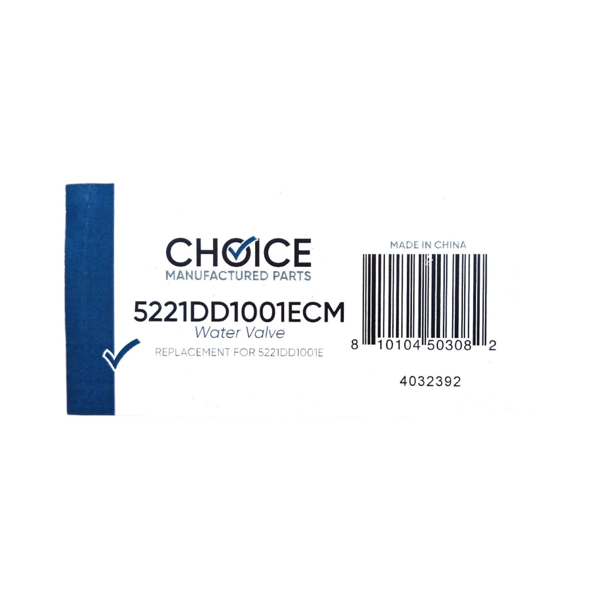 Choice 5221DD1001E Dishwasher Water Inlet Valve for LG.