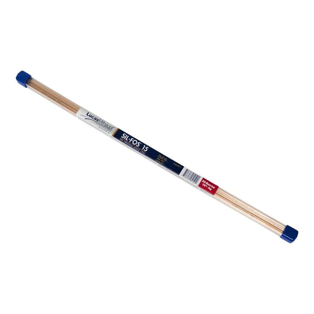 95150 Lucas Milhaupt Sil Fos Silvaloy 15% Silver Solder 28 Rods 1 pound solder