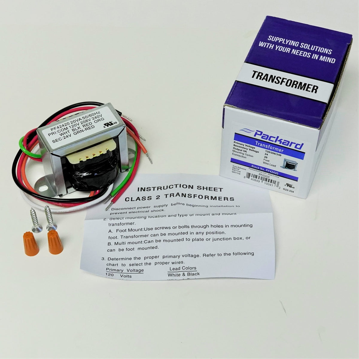 PF42420 Transformer 120/208/240V Primary 24V Sec 20 VA