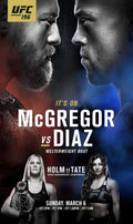 UFC 196 Conor McGregor vs Nate Diaz Holm vs Tate 12x20 - Poster | Canvas Wall Art Print