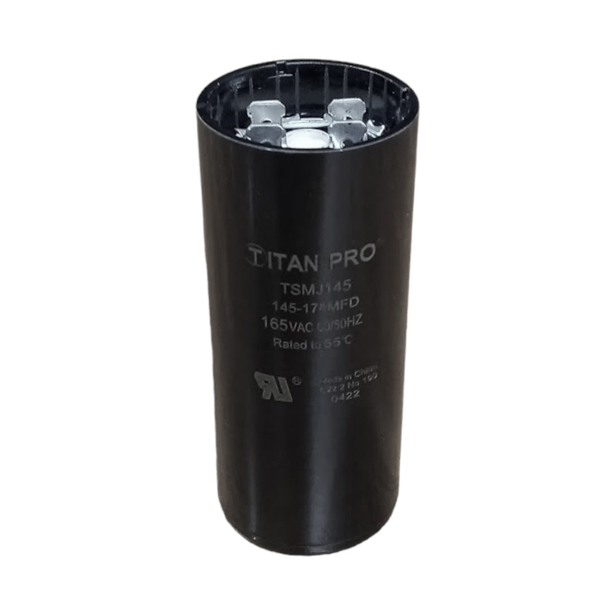 Titan Pro TSMJ145 Motor Start Capacitor 145-174 MFD UF / 165 VAC