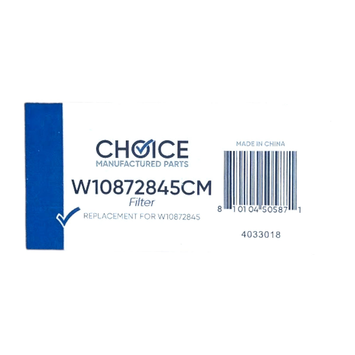 Choice Manufactured W10872845 Pump Filter Screen for Whirlpool Dishwashers