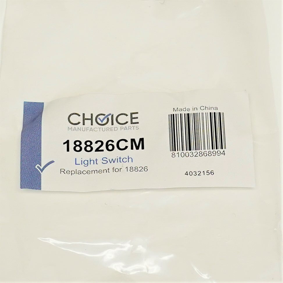 Choice Part 18826CM for GE WR23X23343 Refrigerator Light Switch