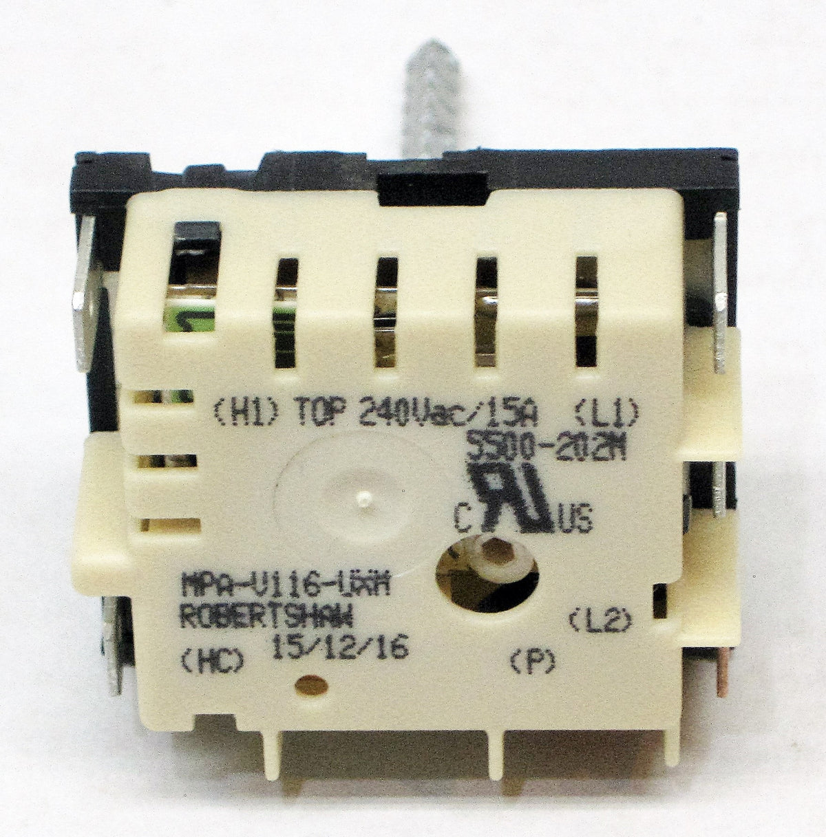 Robertshaw 5500-202 (M) Infinite Switch Control 240 Volt for Electric Burner