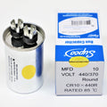 Supco CR10X440R HVAC Motor Round Run Capacitor 10 MFD 440 Volts