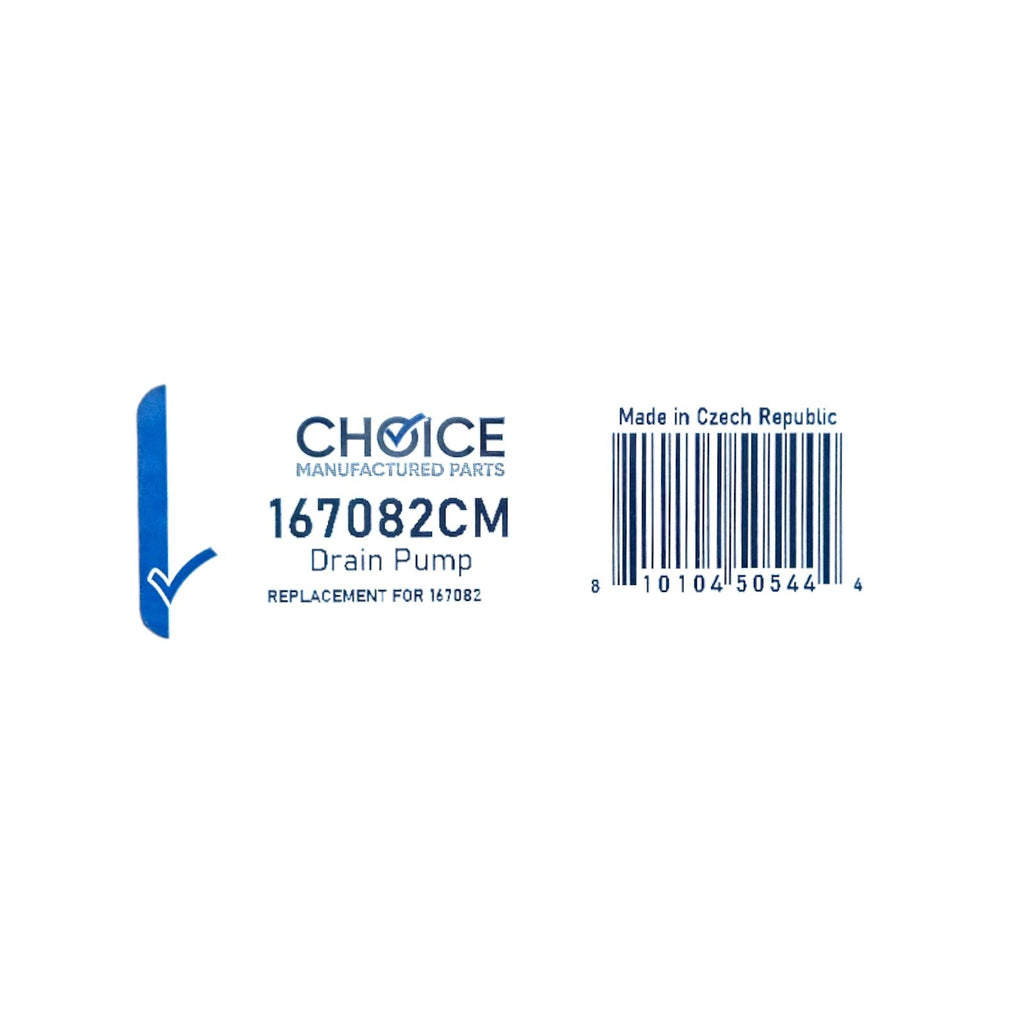 Choice Manufactured Part 167082 Drain Pump for Bosch Thermadore Gaganau.