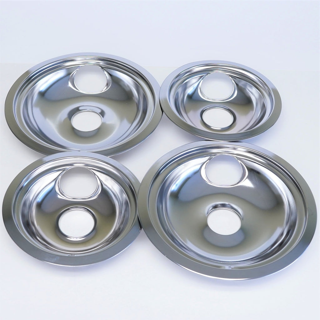 WB224 for GE Range Burner Bibs Bowls Chrome PKG 2 of WB31M15 2 of WB31M16