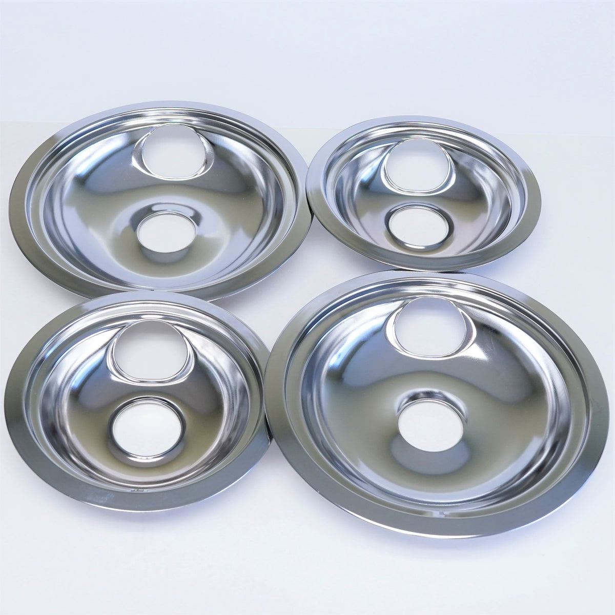 WB224 for GE Range Burner Bibs Bowls Chrome PKG 2 of WB31M15 2 of WB31M16