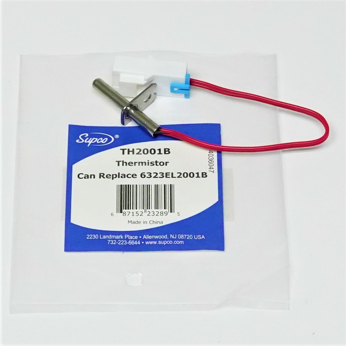 Supco TH2001B Dryer Thermister Temperature Sensor for LG 6323EL2001B