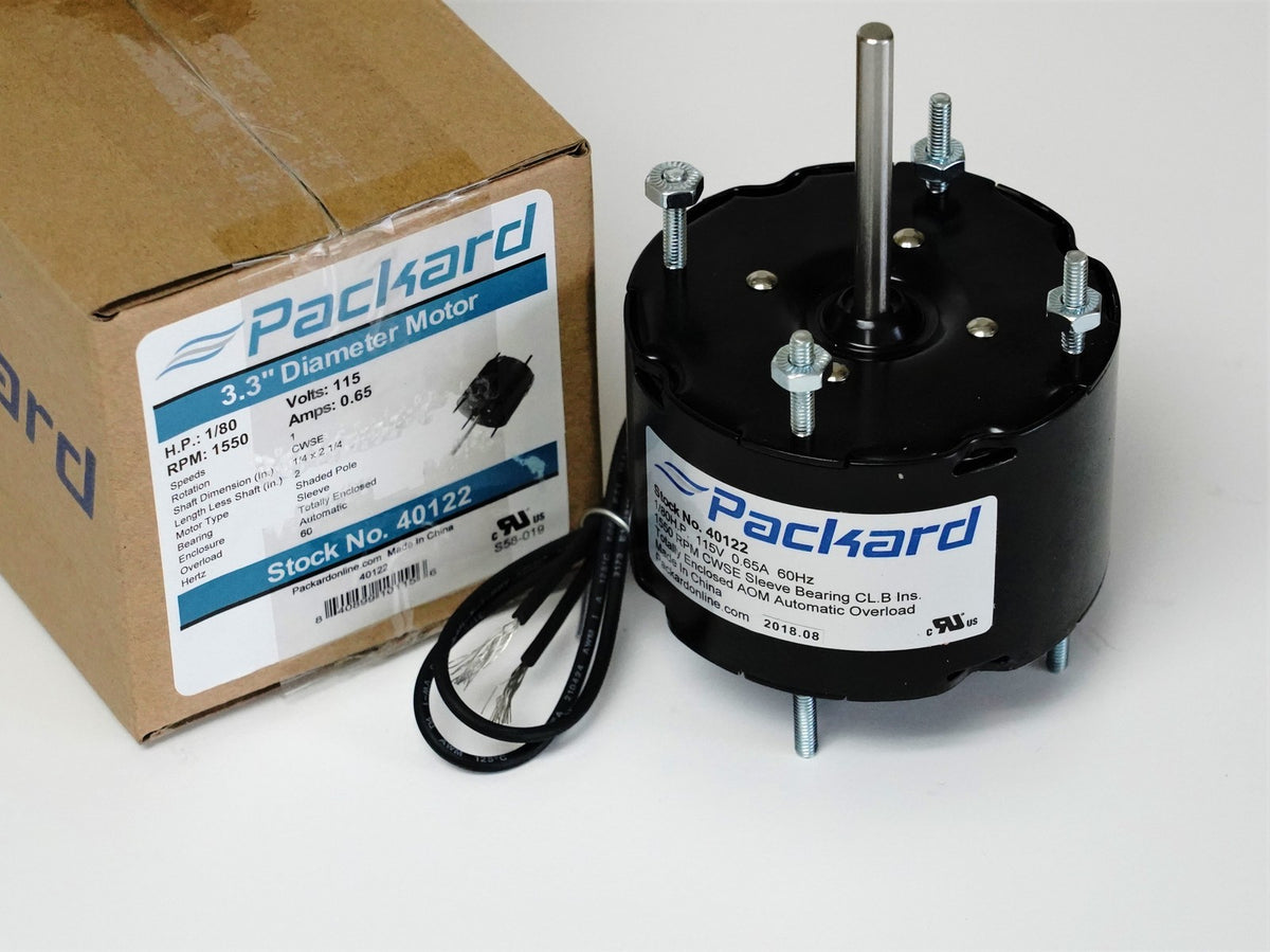 40122 3.3" Motor 1/80 HP 1500 RPM 115 Volts CW Rotation Replaces Fasco D122 U16
