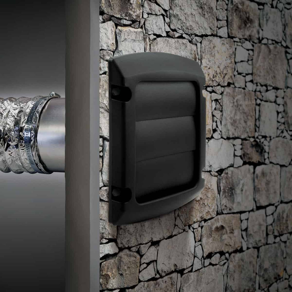 Dundas Jafine 4" Dryer Vent Louvered Black Kit Pro Vent BLH4BLKZW6