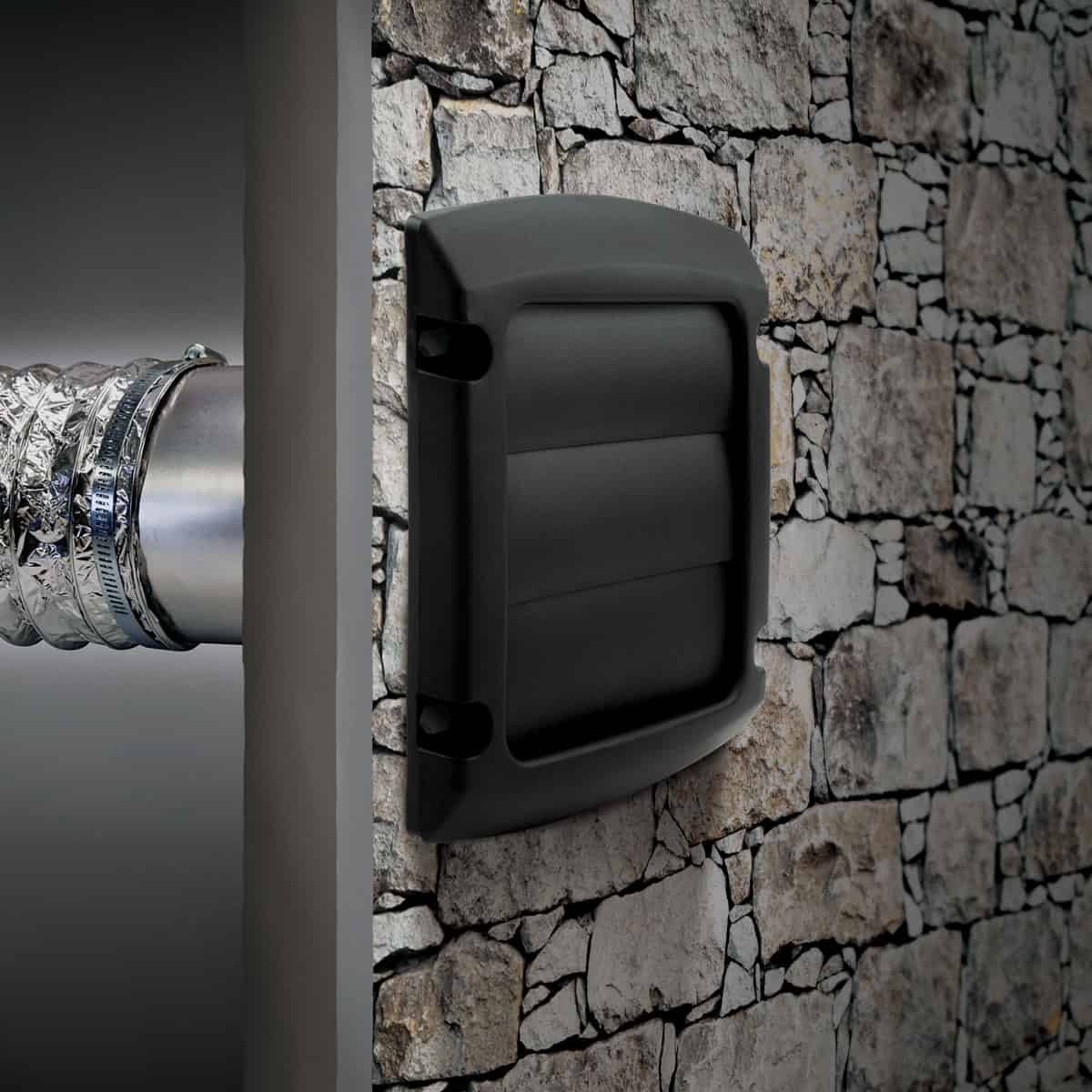 Dundas Jafine 4" Dryer Vent Louvered Black Kit Pro Vent BLH4BLKZW6