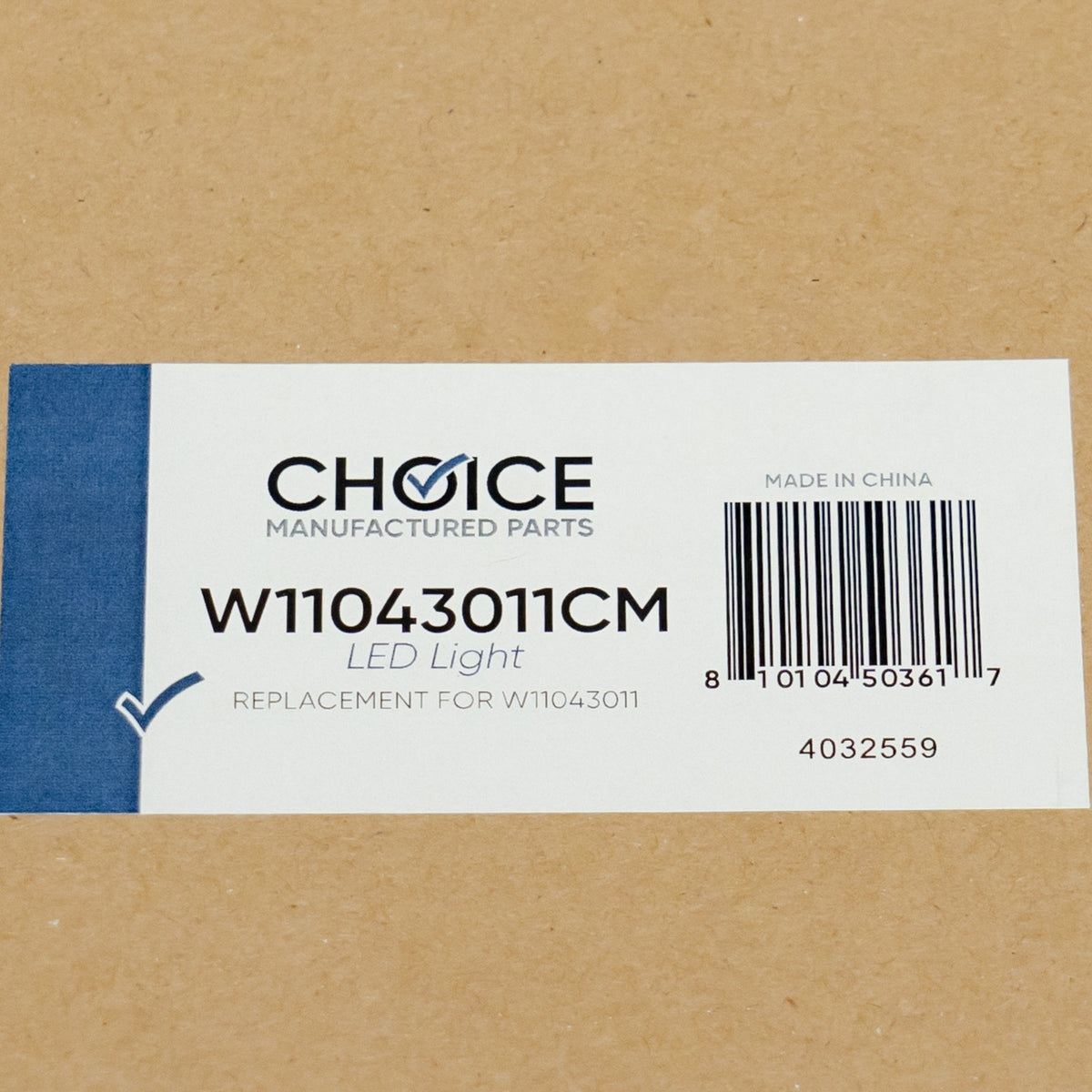 Choice Parts W11043011 Refrigerator LED Light Module for Whirlpool