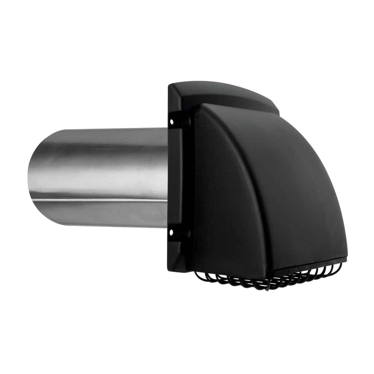 Dundas Jafine 4 inch Black Dryer Vent Hood with Pest Guard BPMH4BLKZW6