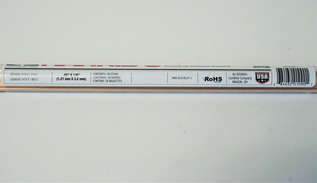 Harris 0 Phos-Copper 1/8" Brazing Alloy Solder 28 Sticks 0620F1 21035