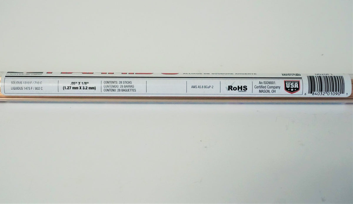 Harris 0 Phos-Copper 1/8" Brazing Alloy Solder 28 Sticks 0620F1 21035