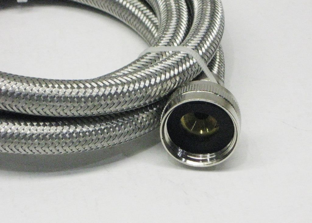 Stainless Steel Washing Machine 90 Degree 5' Set Inlet Fill Hoses with Washers